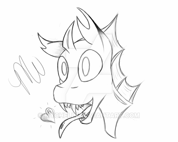 600x480 Mlp Sketch Changeling Your Love, I Can Taste It By Mychelle