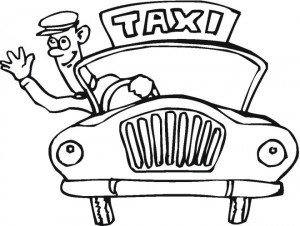 300x226 Taxi Cab Driver Coloring Pages For Preschoolers