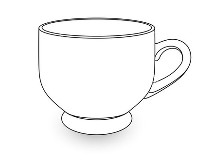 440x330 How To Draw Tea Cup And Saucer Youtube, Tea Cup Sketch