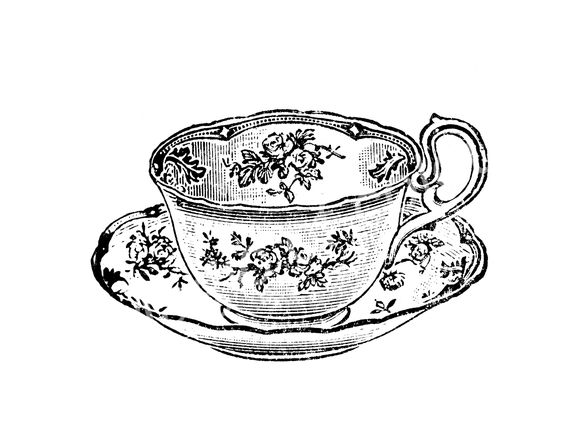 564x435 Collection Of Alice In Wonderland Teacup Drawing High