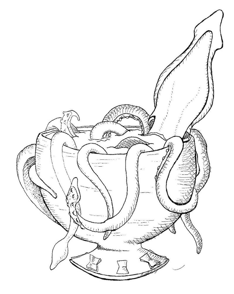 798x1002 Kraken In Teacup By Daze Dreams