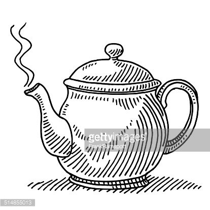 414x414 Teapot Clipart Sketch