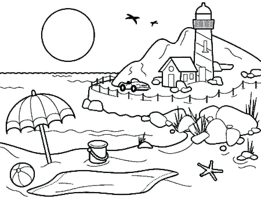 900x688 Coloring Pages Summer Season Pictures For Kids Drawing Free Sun