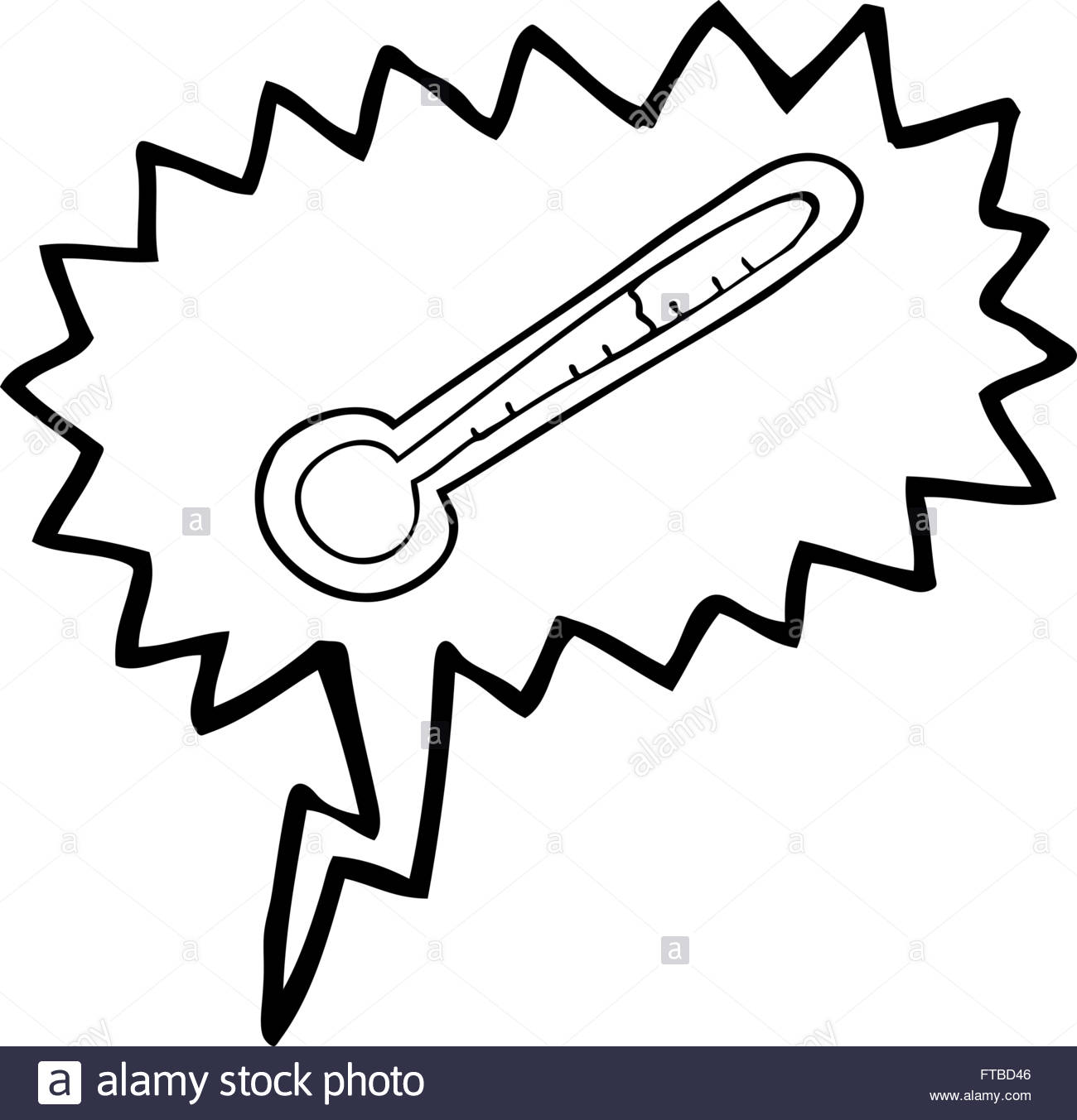 1300x1353 Freehand Drawn Speech Bubble Cartoon Temperature Gauge Stock