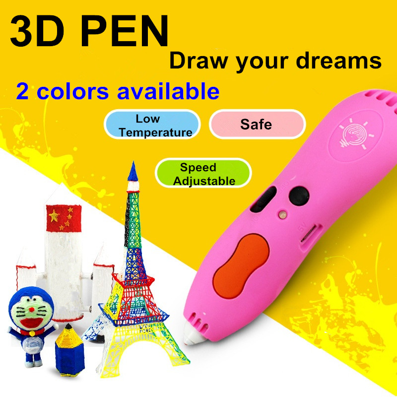 800x800 High Quality 2 Colors 3d Printing Pen Low Temp. Intelligent Kids