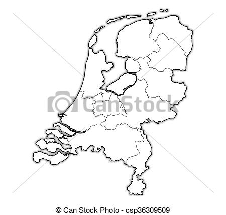 450x429 Map Of Provinces Of Netherlands. Territory Of Provinces