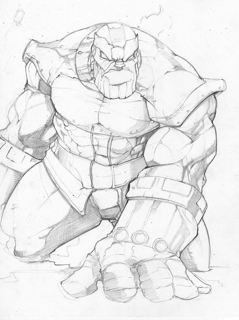 772x1034 Thanos Pencil Sketch By Donnygreen