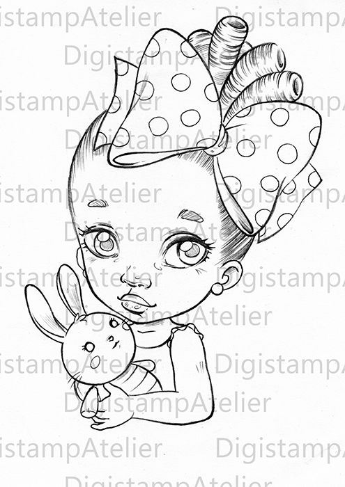 495x700 Baby Bunny Coloring Page. Available Through Digistampatelier