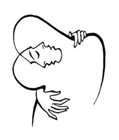 236x277 Gallery Wall Art. Black And White Minimalist Line Drawing Sketch