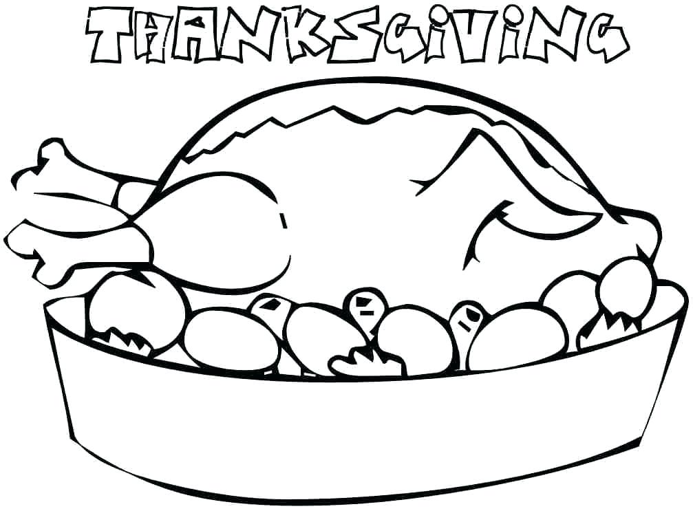 1007x743 Free Printable Thanksgiving Food Coloring Pages Printabl On Free