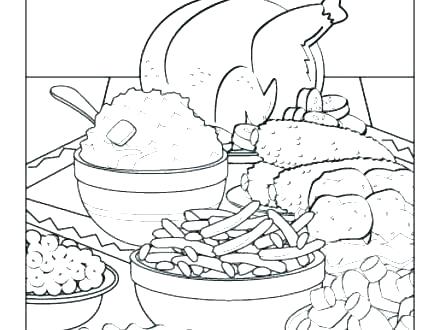 440x330 Plate Coloring Page Dinner Plate Coloring Page Thanksgiving Sheet