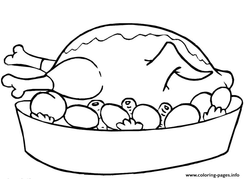 820x602 Thanksgiving Food Coloring Pages