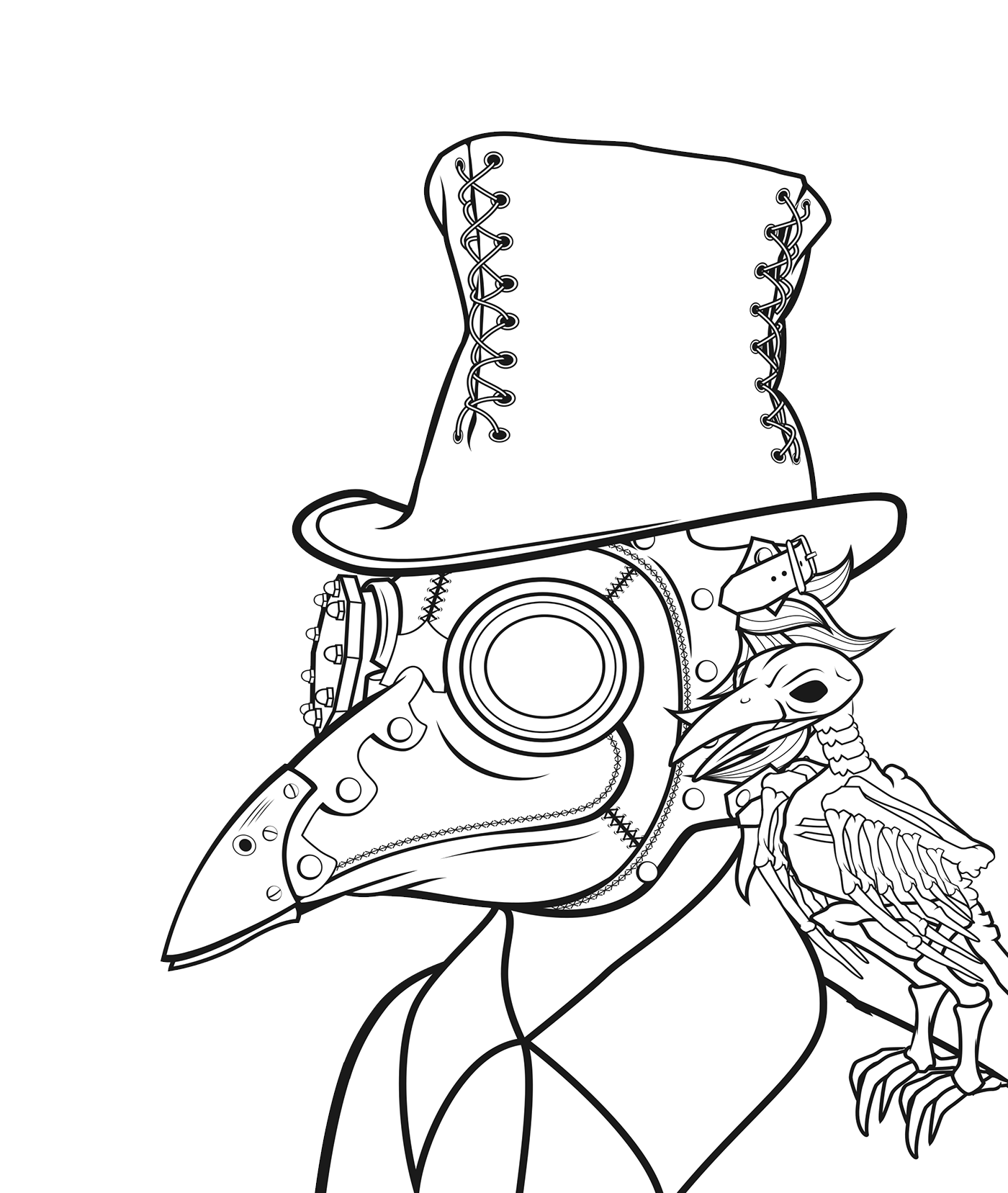 1400x1657 Crows Drawing Sketch