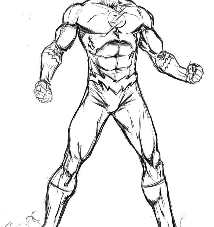 722x768 Incredible Ideas The Flash Coloring Pages Flash Coloring Page