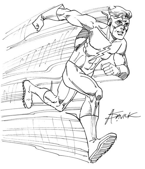 494x576 Collection Of Kid Flash Running Drawing High Quality, Free