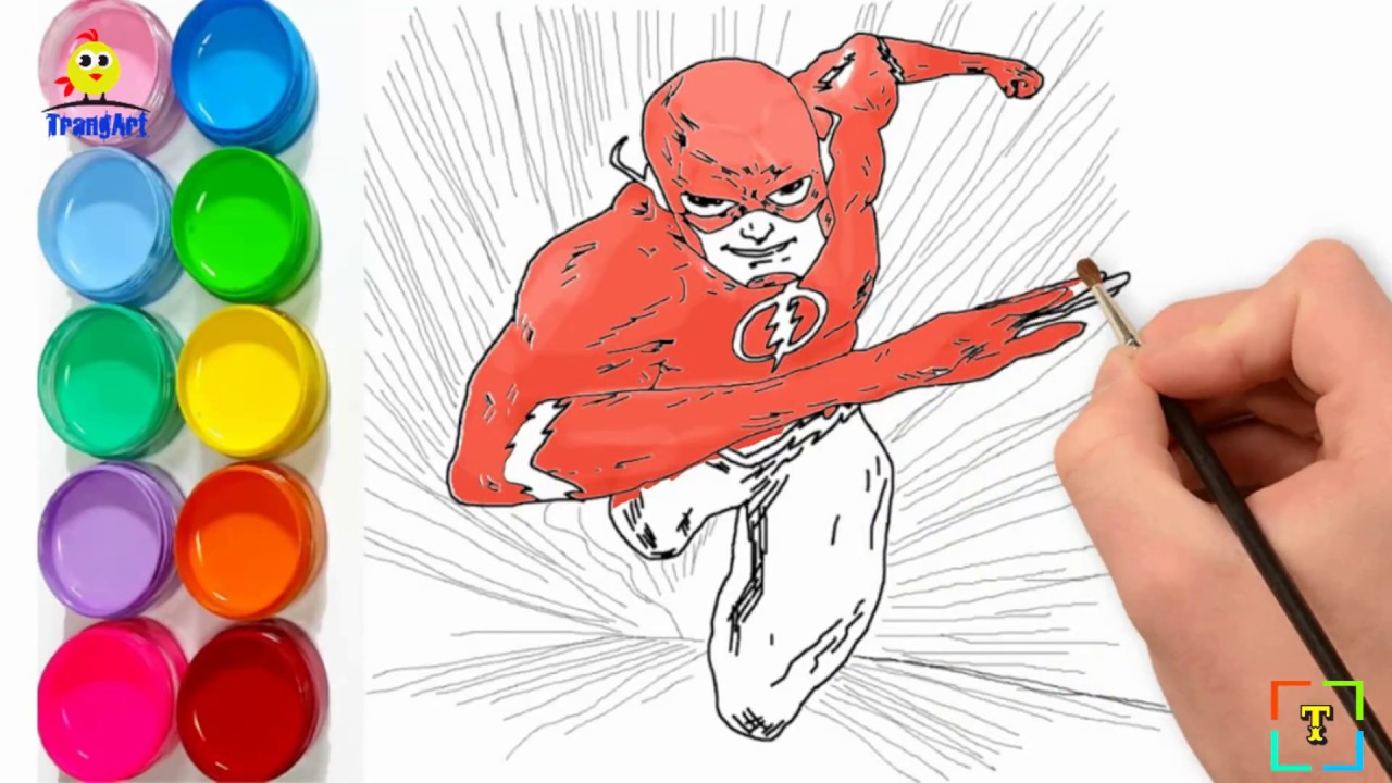1280x720 How To Draw The Flash Running Easy The Flash Coloring Pages
