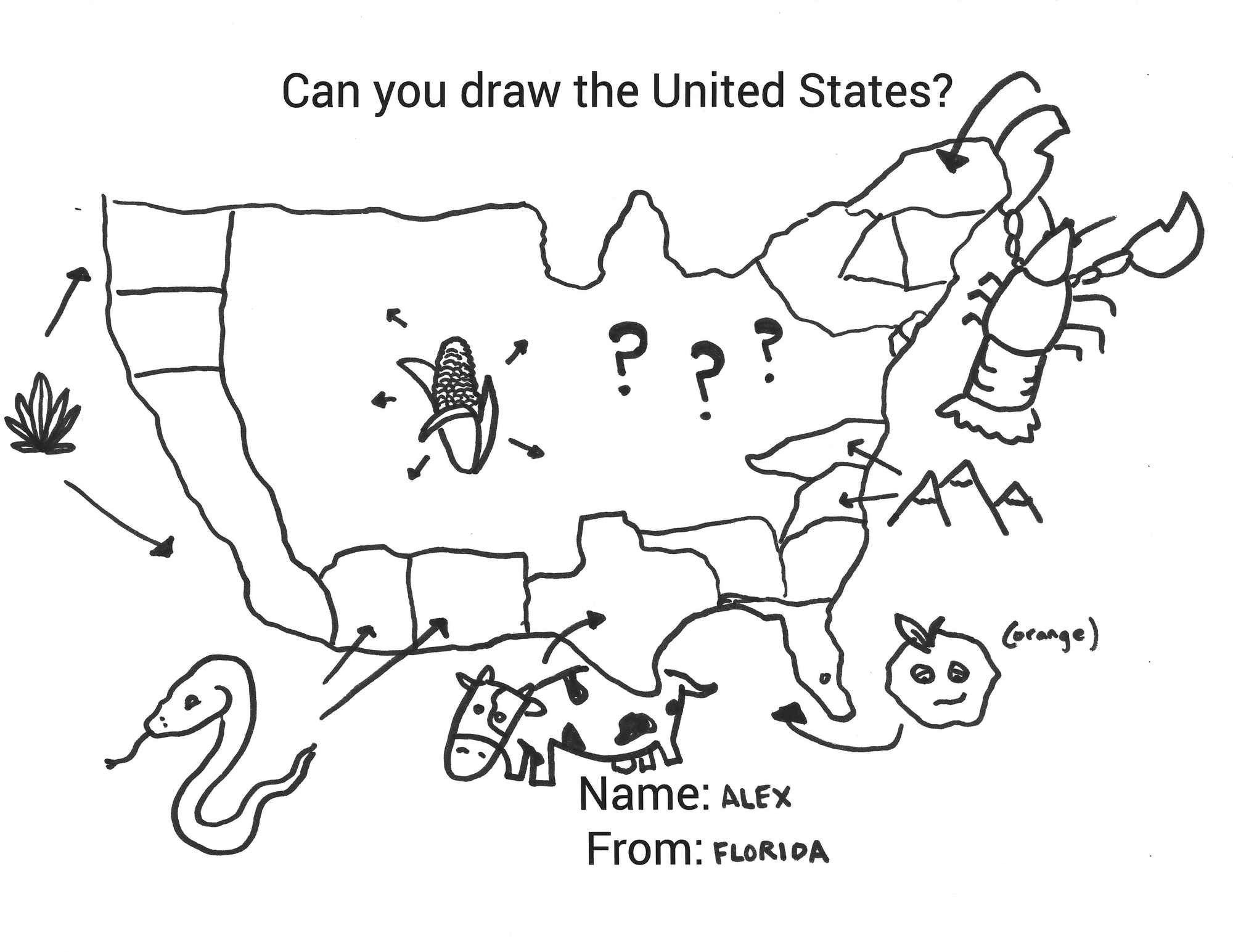 2000x1545 How To Draw A Us Map Outline United States Map Drawing Drawn Map