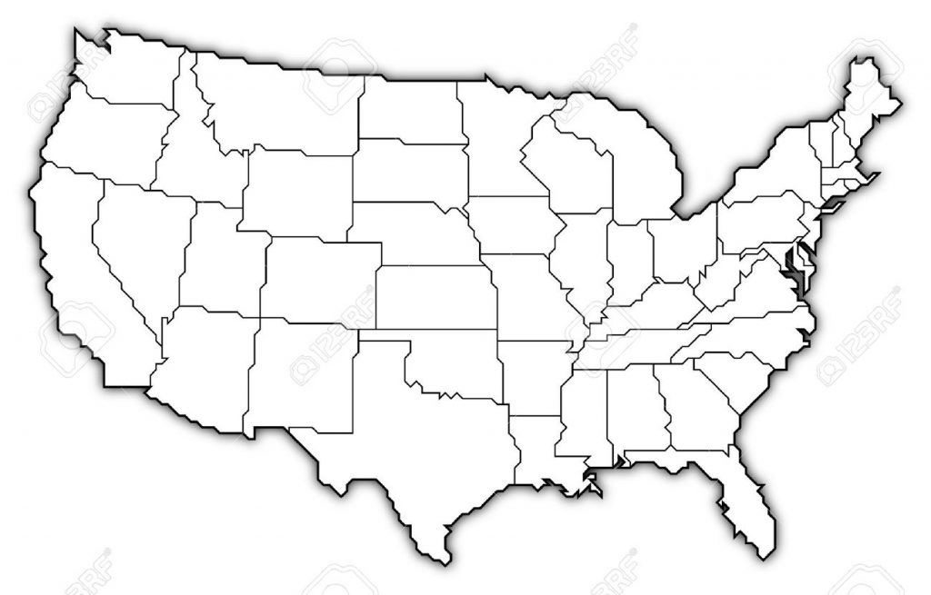 1024x655 How To Draw A Us Map Outline Us Map Line Drawing