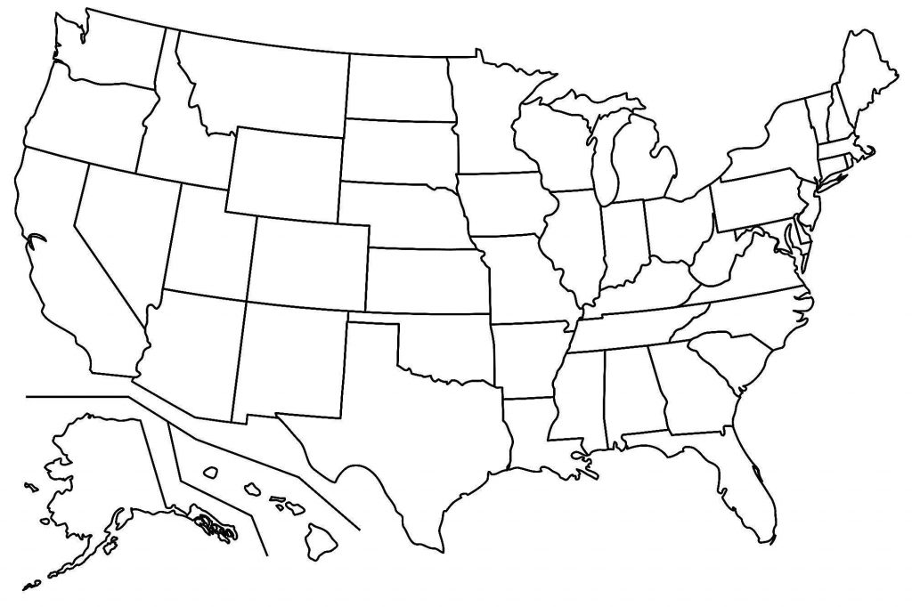 1024x682 How To Draw A Us Map Outline Usa Clipart Outline 19 New Printable