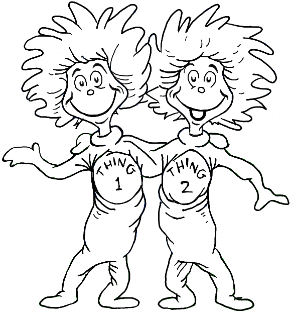 578x623 How To Draw Thing One And Thing Two From Dr. Seuss Cat In