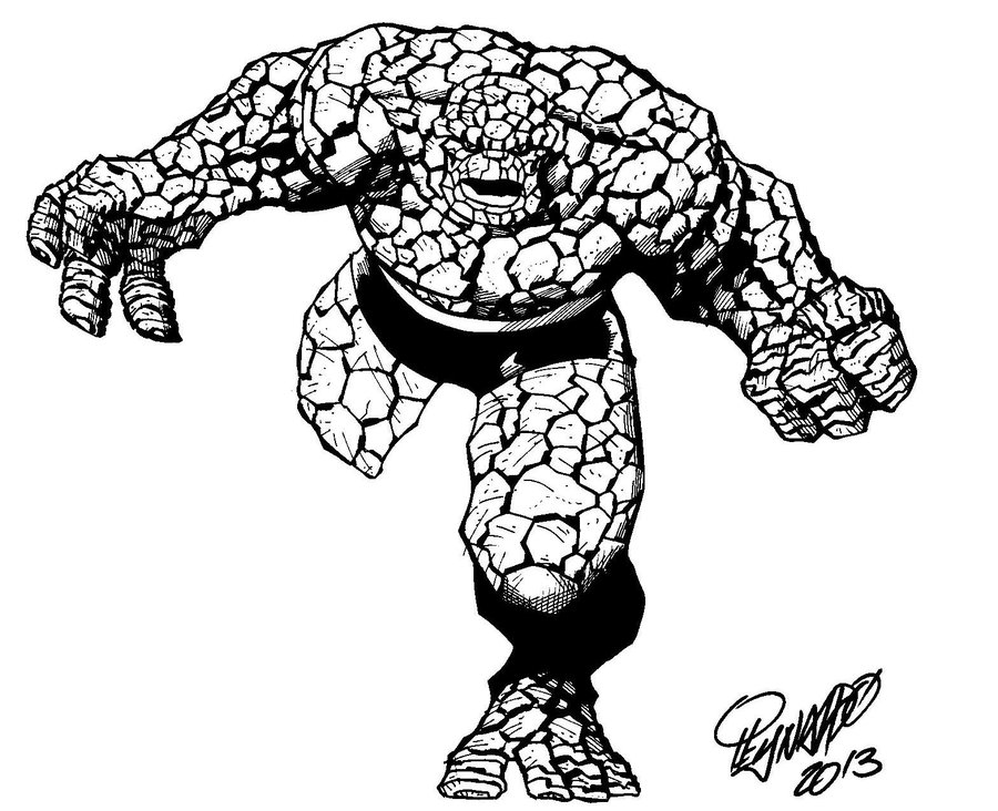 900x732 Thing Fantastic Four By D Comicsstudio