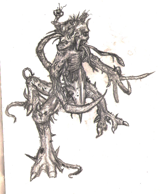 533x643 Thing'' Monster Drawing By Xodarap