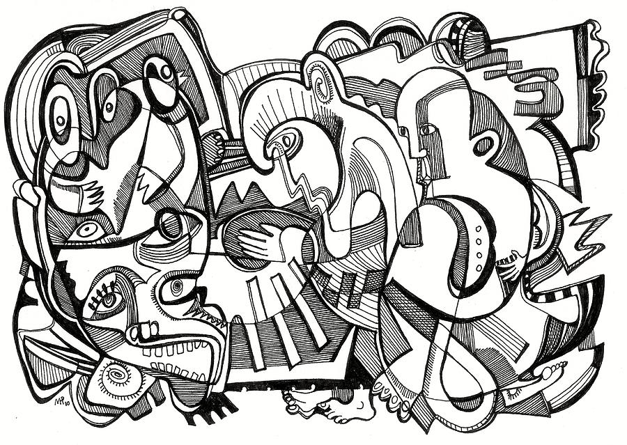 900x639 Walking Within Thoughts Drawing By Maya Hiort Petersen