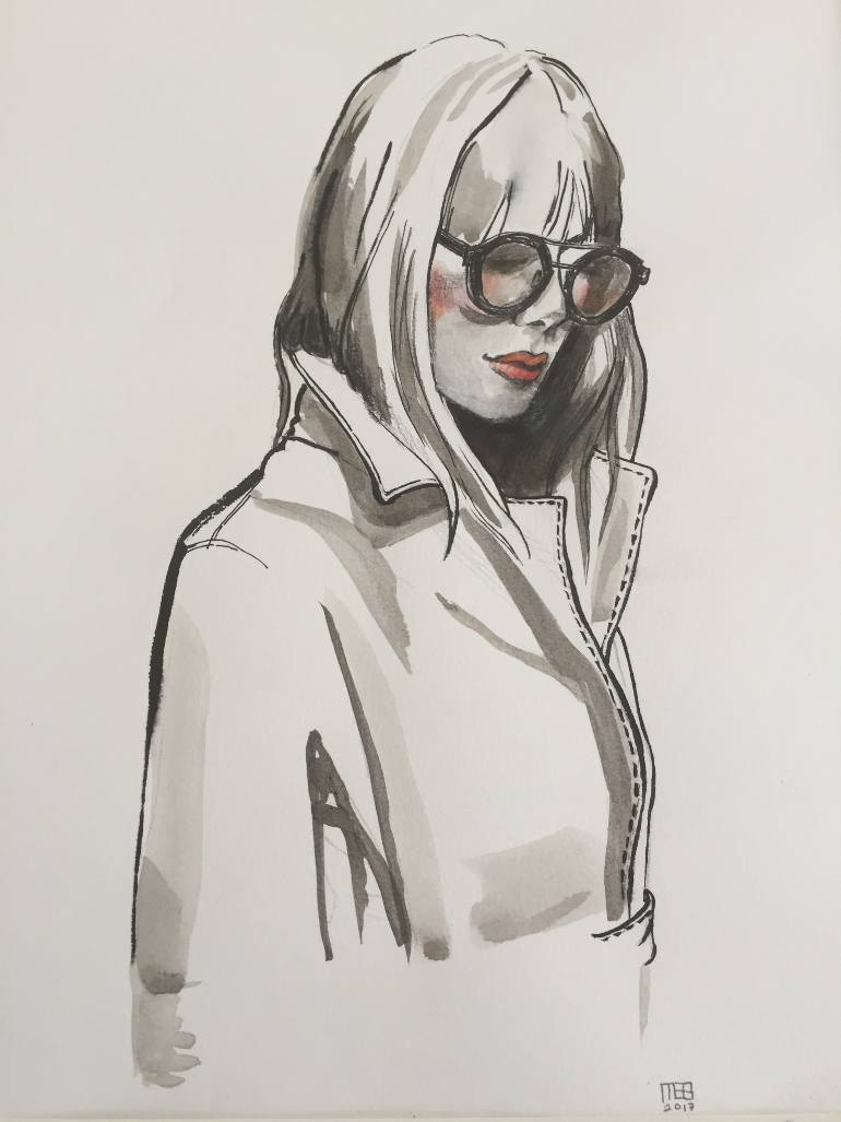 770x1027 Saatchi Art Thoughts. Drawing By Sandra Burchartz