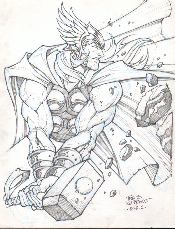 610x796 Sketch Of The Day Thor, God Of Thunder By Skullbabyland