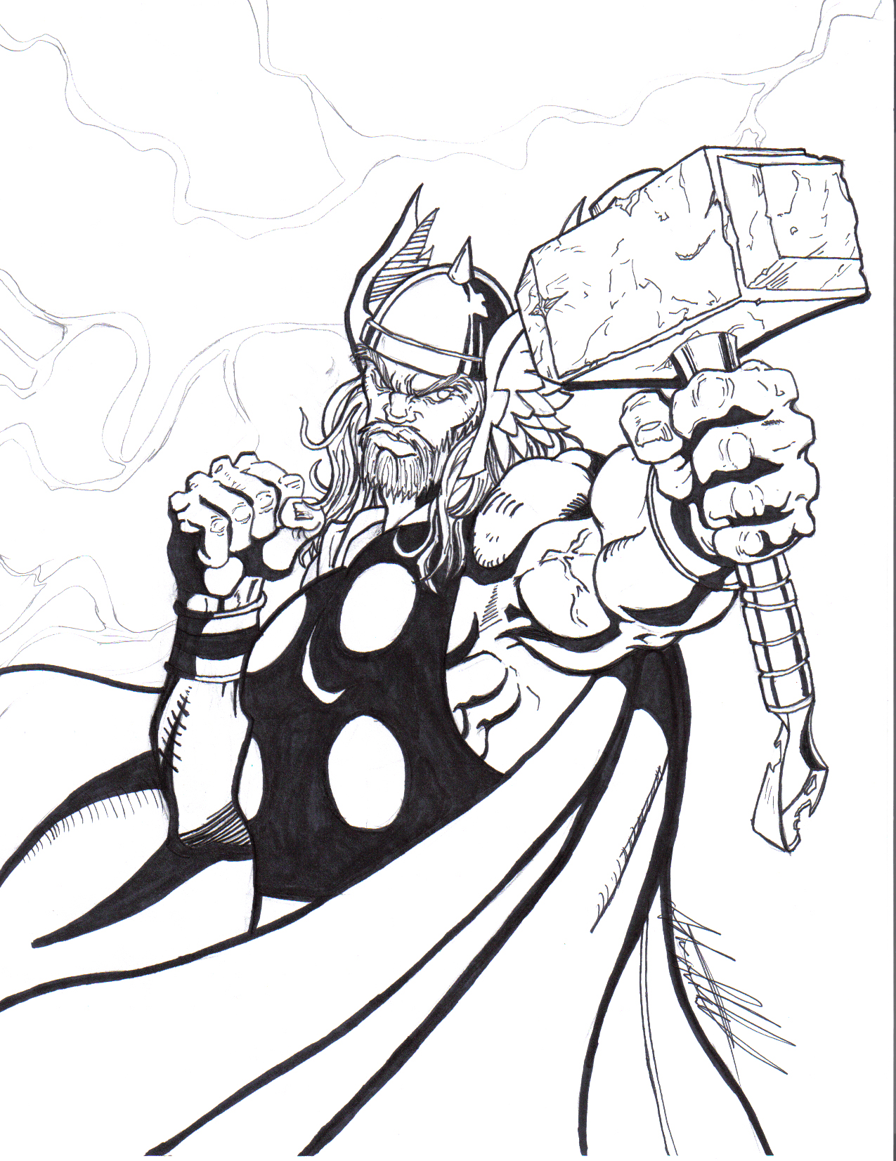 1275x1653 Thor God Of Thunder By Trigun Knives009