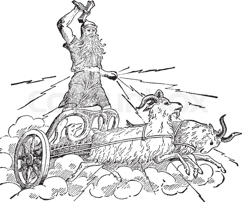 800x671 Thor Riding His Brass Chariot Drawn By His Goats, Tooth Cracker
