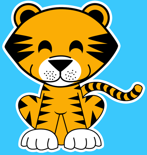 500x528 How To Draw A Cartoon Baby Tiger With Easy Step By Step Drawing