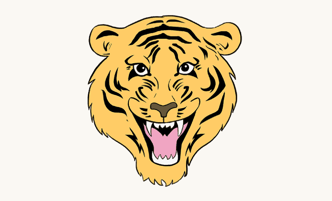 662x400 Photos Easy To Draw Tiger Head,