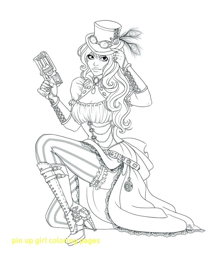 736x883 Pin Up Girl Coloring Pages With Girls In Y Tights For Free