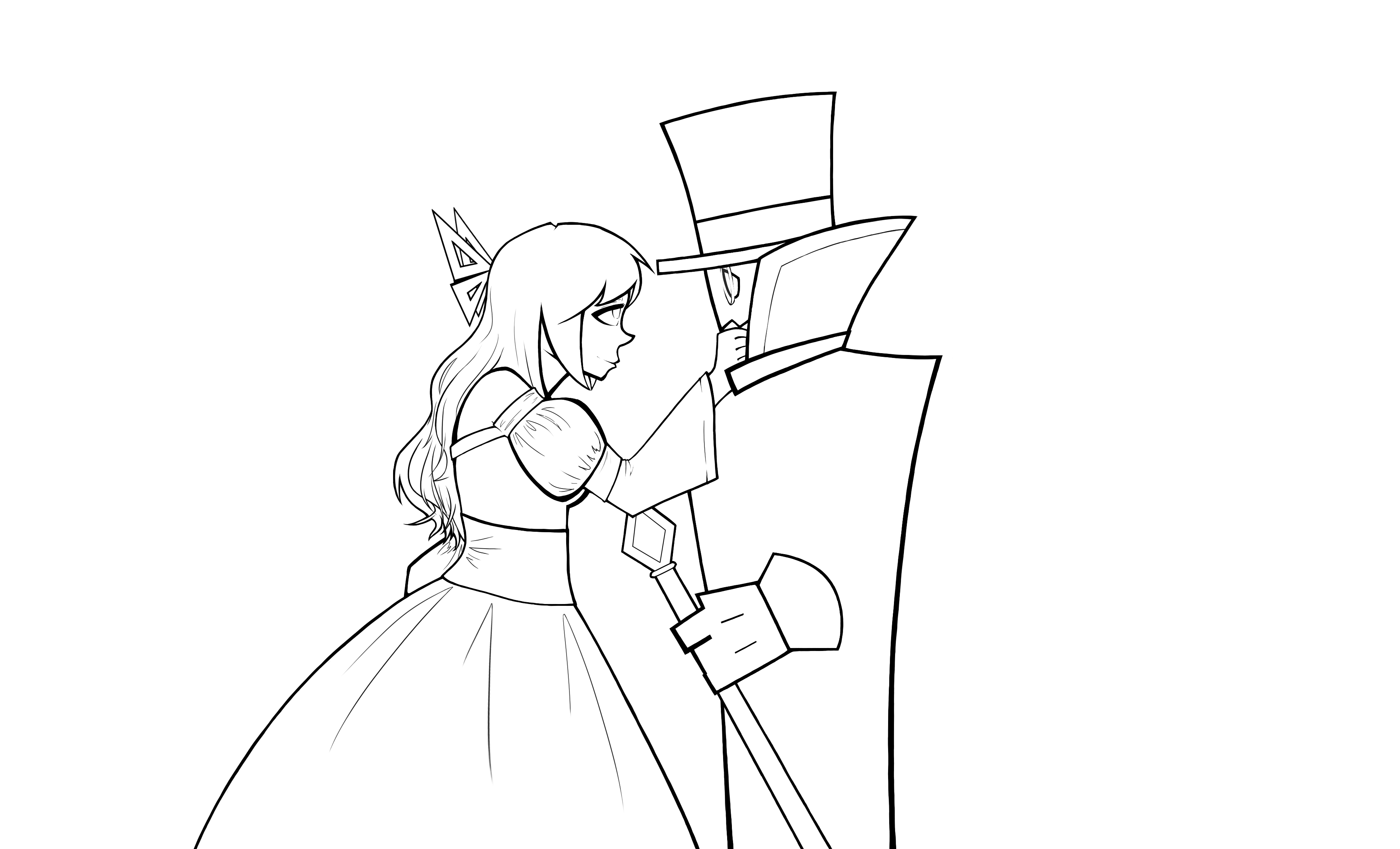 3818x2315 Lady Timpani And Blumiere Lineart By Rynald