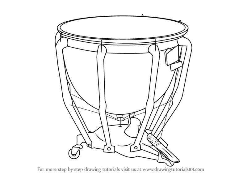 800x566 Learn How To Draw Timpani (Musical Instruments) Step By Step