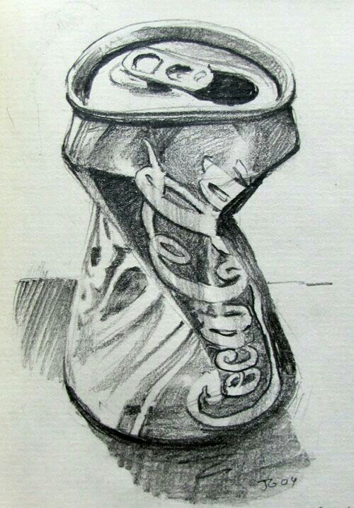 500x717 Sketch Of Cola Tin Draw Cola, Sketches And Drawings