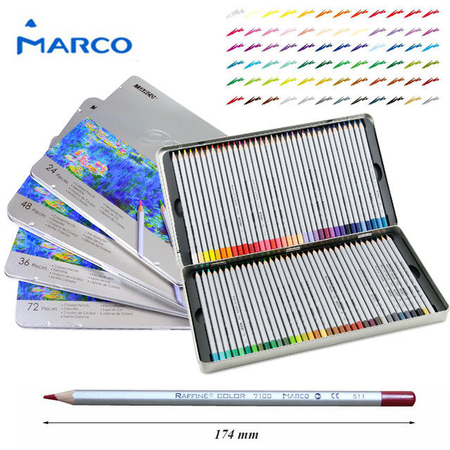 640x640 Marco Tin Box Packaging Drawing Sketching Pencil Soft Standard