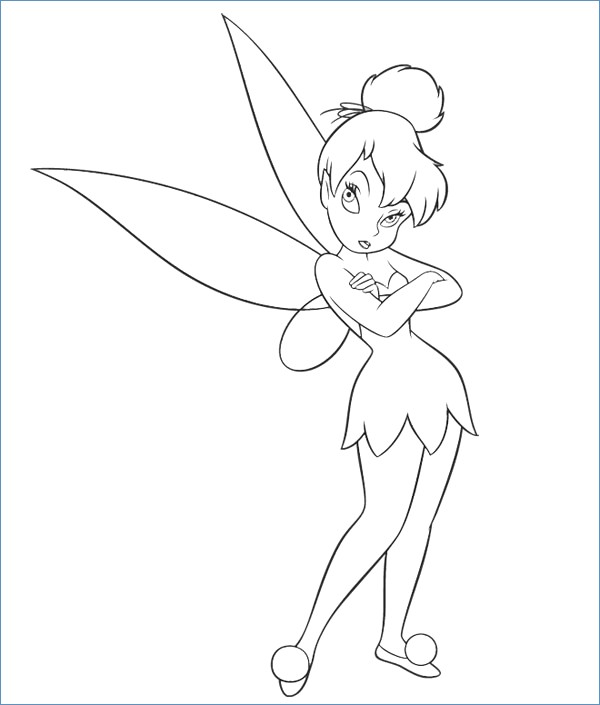 600x705 Tinkerbell Coloring Pages