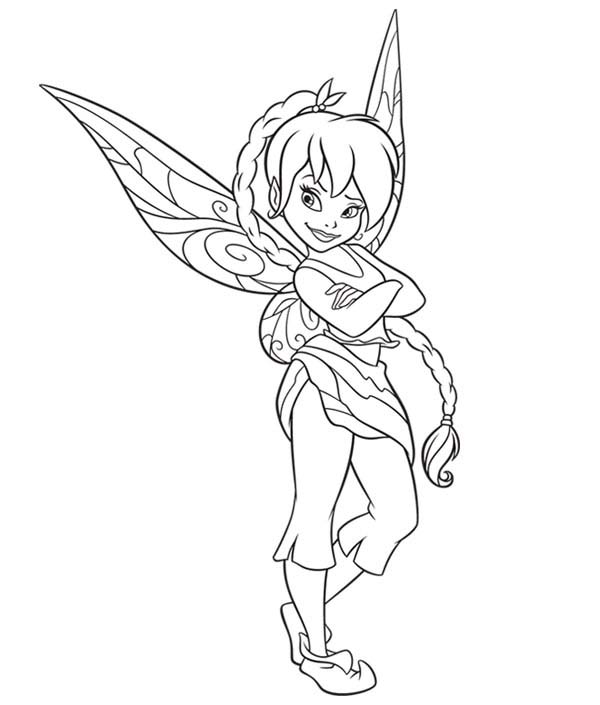 600x705 Tinkerbell Coloring Paper Page Fawn Beautiful Disney Fairies Color