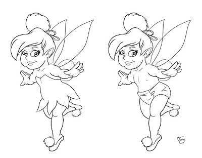 400x312 Cup Doodle Baby Tinkerbell Tattoo
