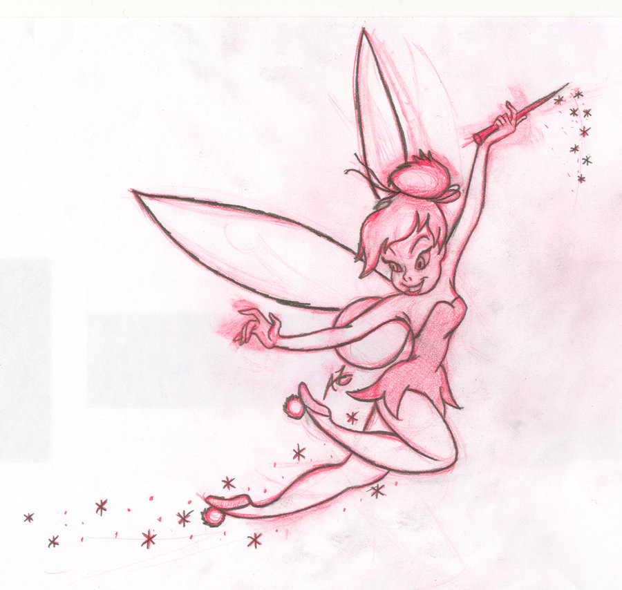 900x854 Tinkerbell Drawing By Thate Gal