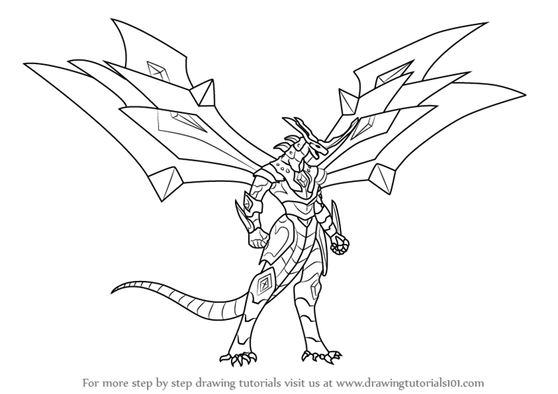 800x565 Learn How To Draw Titanium Dragonoid From Bakugan Battle Brawlers