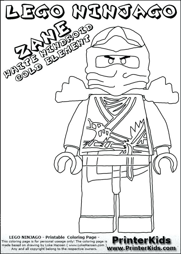 580x812 Titanium Zane Ninjago Coloring Pages Here Printable Page Images