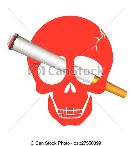 426x470 Skull Danger With Cigarette For World No Tobacco Day.