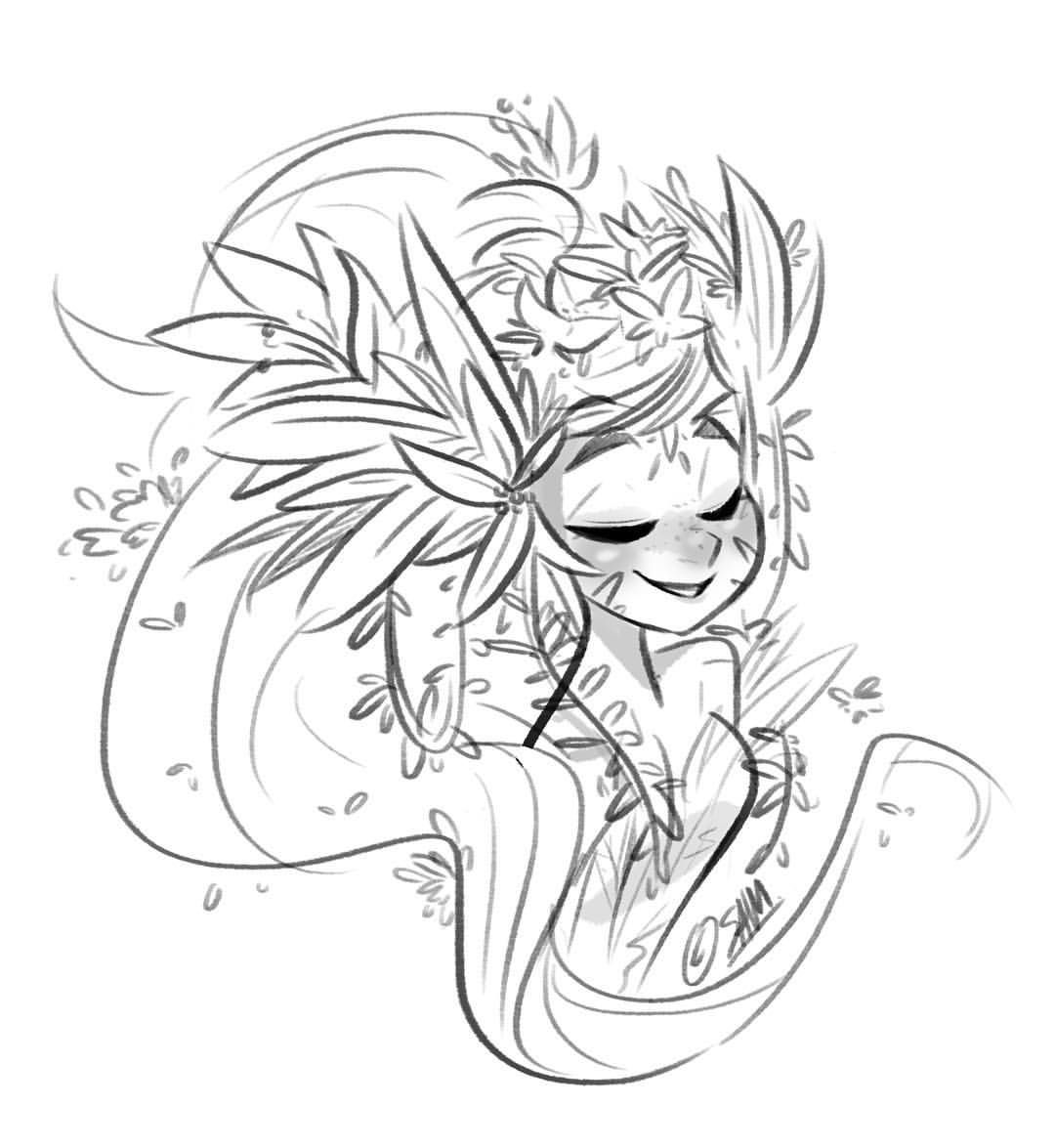 1080x1175 Just A Little Woodland Nymph Doodle