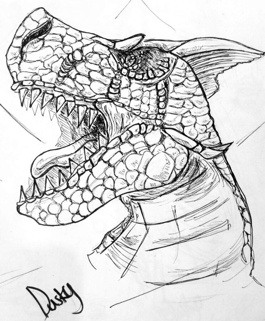 846x1024 Tigrex Drawing Monster Hunter Amino