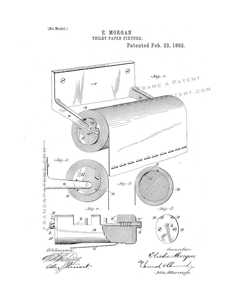 773x1000 Toilet Paper Holder Patent Print Poster Item 13109 Patent Prints