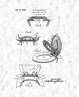 257x314 Toilet Paper Roll Patent Print Poster Item 15160 Patent Prints