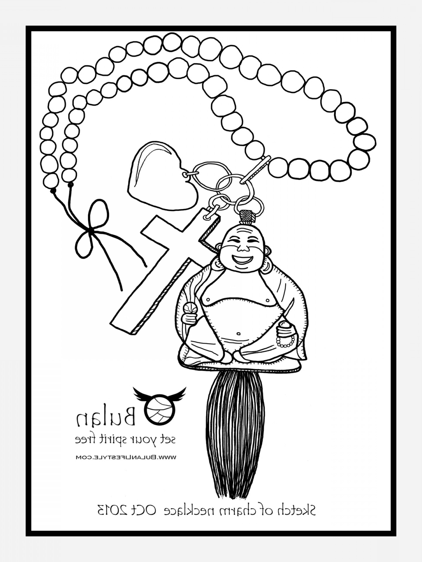 1440x1920 Sketch Of The Day No Happy Buddha Loves God Charm Necklace